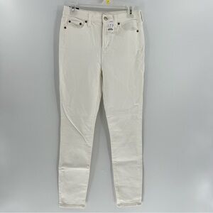 J. Crew Factory 10" highest-rise skinny jean in white denim size 26 NWT